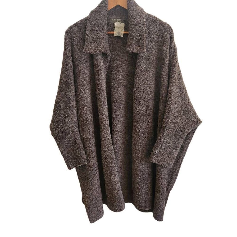 Barefoot Dreams Cardigan Poncho Womens Plus Cozy Chic One Size Fleece Collared K